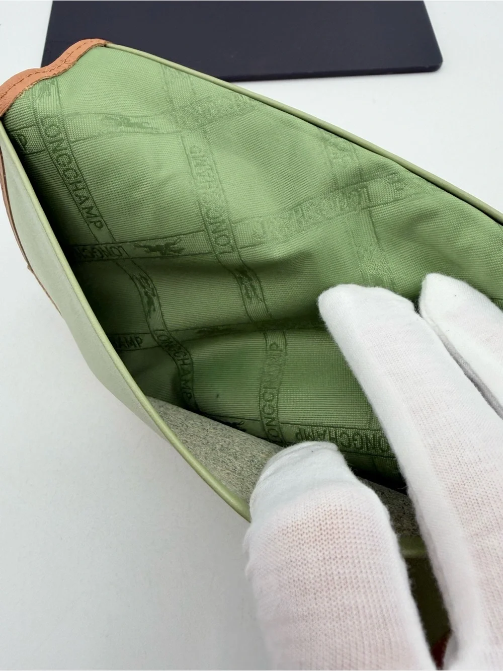LongChamp Pebbled Leather Wallet